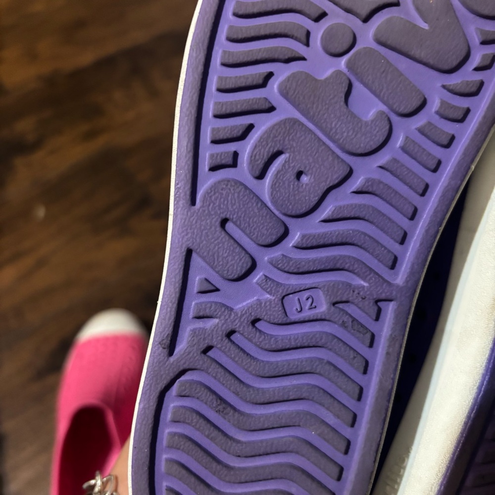 Native | Kids Pink and Purple Slip-On Sneakers - Picture 8 of 8